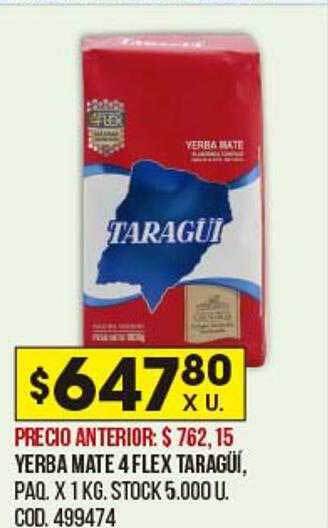 Coto Yerba mate 4 flex taragüí oferta
