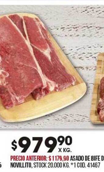 Coto Asado de bife de novillito oferta