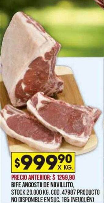 Coto Bife angosto de novillito oferta