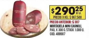 Coto Mortadela mini cagnoli oferta