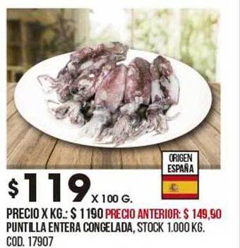 Coto Puntilla entera congelada oferta