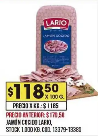 Coto Jamón cocido lario oferta