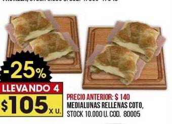 Coto Medialunas rellenas coto oferta
