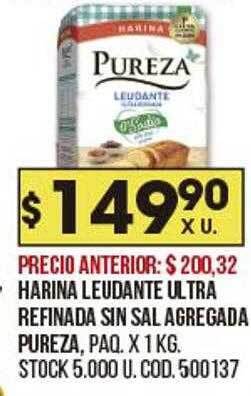 Coto Harina leudante ultra refinada sin sal agregada pureza oferta
