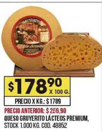 Queso gruyerito lácteos premium