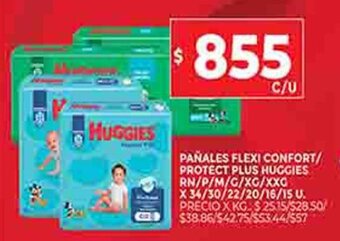 Supermercados DIA Panales Flexi Confort / Protect Plus huggies oferta