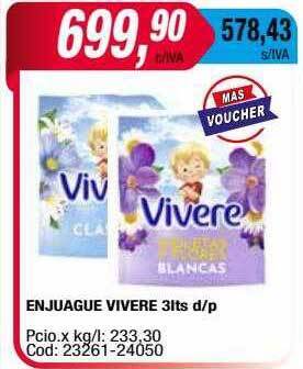 Maxiconsumo Enjuague vivere 3lts d-p oferta