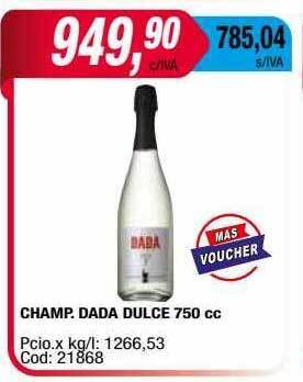 Maxiconsumo Champ. dada dulce 750 cc oferta