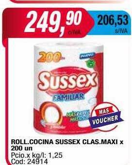 Maxiconsumo Roll.cocina sussex clas. maxi x 200 un oferta