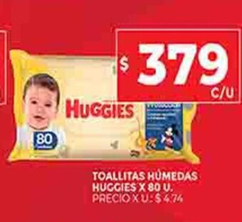 Supermercados DIA Toallitas Humedas Huggies x 80 U oferta