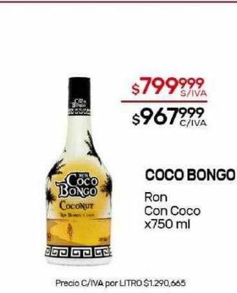 Nini Mayorista Coco bongo ron con coco oferta