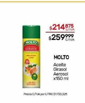 Nini Mayorista Molto aceite girasol aerosol oferta
