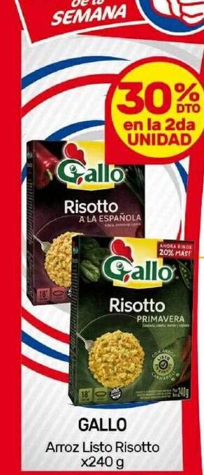 Nini Mayorista Gallo arroz listo risotto oferta