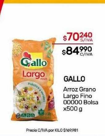Nini Mayorista Gallo arroz grano largo fino oferta