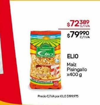 Nini Mayorista Elio maíz pisingallo oferta
