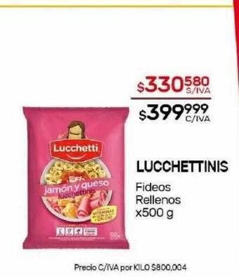 Nini Mayorista Lucchettinis fideos rellenos oferta