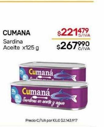 Nini Mayorista Cumana sardina aceite oferta