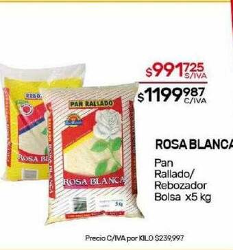 Nini Mayorista Rosa blanca pan rallado rebozador oferta
