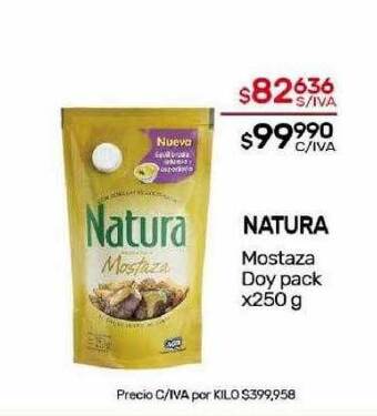 Nini Mayorista Natura mostaza doy pack oferta
