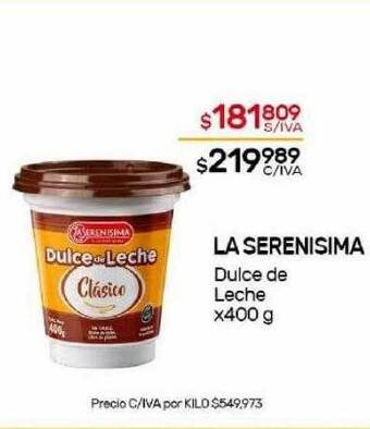 Nini Mayorista La serenisima dulce de leche oferta