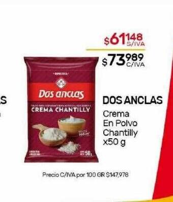 Nini Mayorista Dos anclas crema en polvo chantilly oferta
