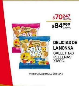 Nini Mayorista Delicias de la nonna galletitas rellenas oferta