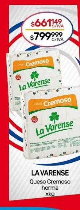 Nini Mayorista La varense queso cremoso horma oferta