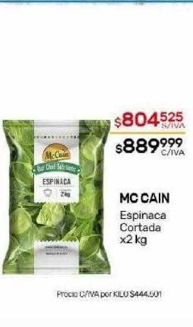 Nini Mayorista Mc cain espinaca cortada oferta