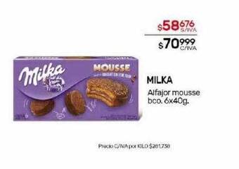 Nini Mayorista Milka alfajor mousse bco oferta