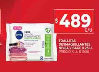 Supermercados DIA Toallitas Desmaquillantes Nivea Visage x 25 U oferta