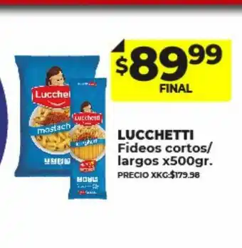 Supermayorista Vital Lucchetti fideos cortos largos oferta