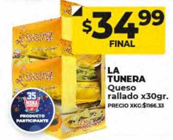 Supermayorista Vital La tunera queso rallado oferta