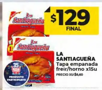 Supermayorista Vital La santiagueña tapa empanada freir horno oferta