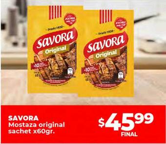 Supermayorista Vital Savora mostaza original sachet oferta