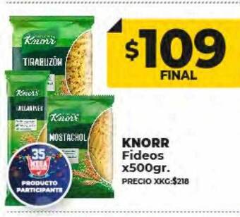 Supermayorista Vital Knorr fideos oferta