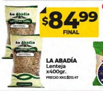 Supermayorista Vital La abadía lenteja oferta