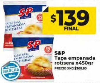 S&p tapa empanada rotisera