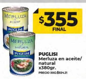Supermayorista Vital Puglisi merluza en aceite natural oferta