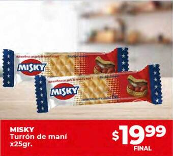 Supermayorista Vital Misky turrón de maní oferta