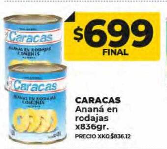 Supermayorista Vital Caracas ananá en rodajas oferta