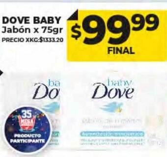 Supermayorista Vital Dove baby jabón oferta