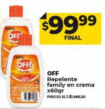 Supermayorista Vital Off repelente family en crema oferta