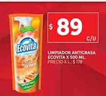 Supermercados DIA Limpiador Antigrasa Ecovita x 500 ml oferta