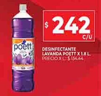 Supermercados DIA Desinfectante Lavanda Poett x 1.8 L oferta