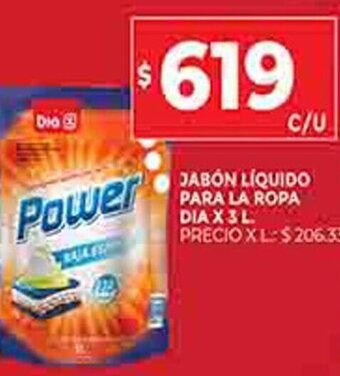 Supermercados DIA Jabon Liquido Para La Ropa Dia x 3 L oferta