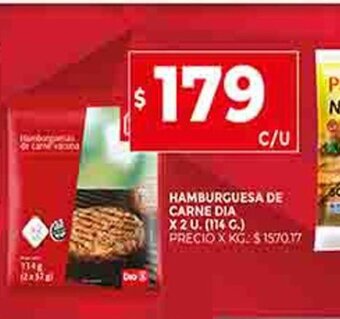 Supermercados DIA Hamburguesa De Carne Dia X 2 u. oferta