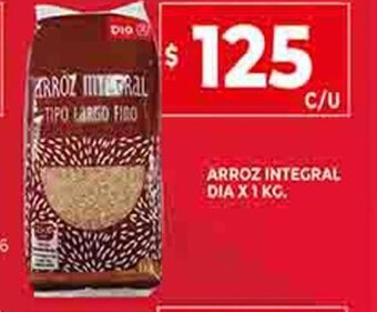 Supermercados DIA Arroz Integral Dia X 1 kg oferta