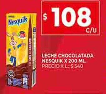 Supermercados DIA Leche Chocolatada Nesquik X 200 ML oferta