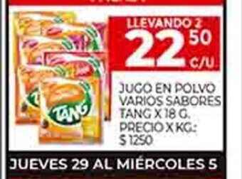 Supermercados DIA Jugo En Polvo Varios Sabores Tang X 18 G oferta