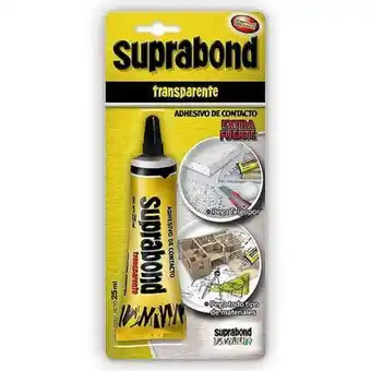 Adhesivo contacto suprabond transparente 25cc